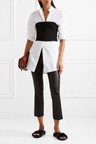 Thumbnail for your product : Vince Cropped Leather Leggings - Black