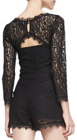 Thumbnail for your product : Joie Nali Long-Sleeve Lace Jumpsuit