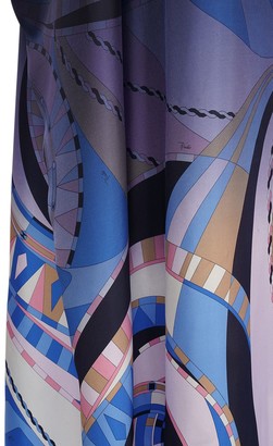 Emilio Pucci Gradient Silk Satin Maxi Caftan Dress