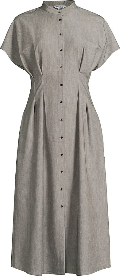 Women's Pleated Modern Fit & Flare Dress - Black White - Size Small