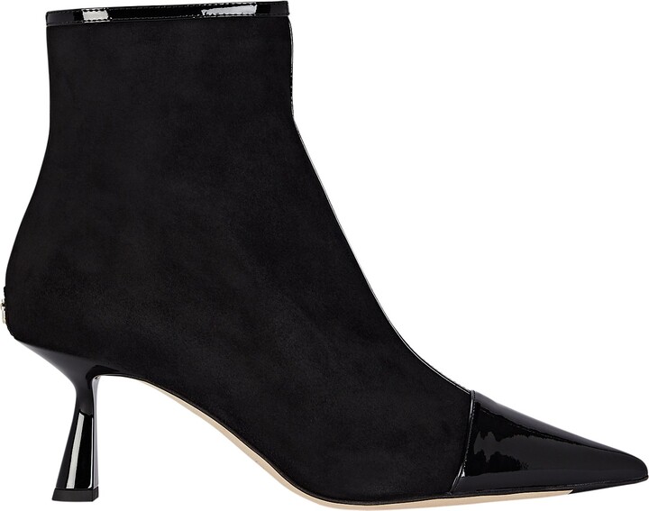 black booties with kitten heel
