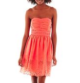 Thumbnail for your product : My Michelle Strapless Eyelet Dress