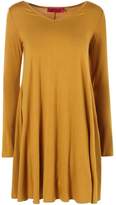 Thumbnail for your product : boohoo V Neck Long Sleeve Swing Dress