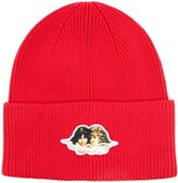 Thumbnail for your product : Fiorucci Angel patch-detail beanie