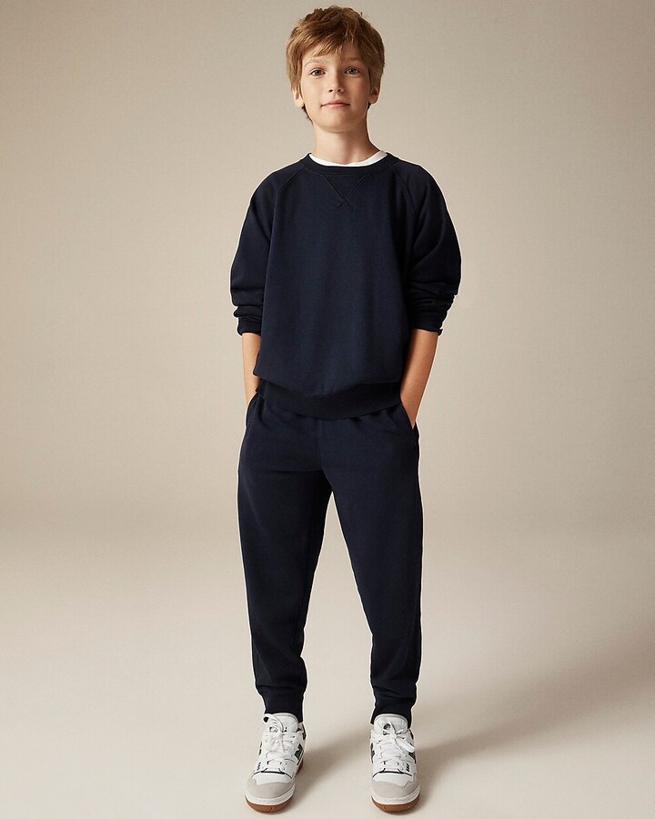 Kids' garment-dyed slim-slouchy jogger pant in terry