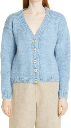 Blue Mohair Cardigan | Shop the world's largest collection of fashion 