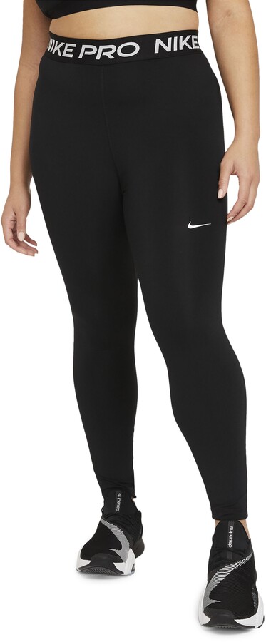 Nike Retro logo split hem leggings in black