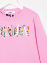 Thumbnail for your product : MSGM Kids embellished London sweatshirt