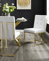 White Faux Leather Dining Chairs Shopstyle