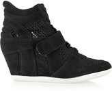 Thumbnail for your product : Ash Bowie suede and mesh wedge sneakers