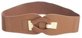 Thumbnail for your product : Fashion Focus cocoa faux leather woven hook-and-eye belt