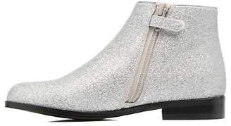 Mellow Yellow Kids's Mncaglitter Zip-up Ankle Boots in Silver