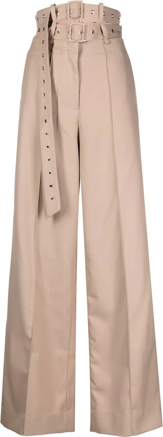 Rokh Belted Wide-Leg Trousers