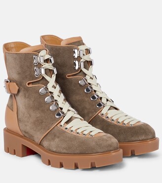 Christian Louboutin Macademia suede and leather hiking boots