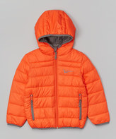 Thumbnail for your product : Hawke & Co Campfire & Gray Hooded Packable Down Puffer Coat - Toddler & Boys