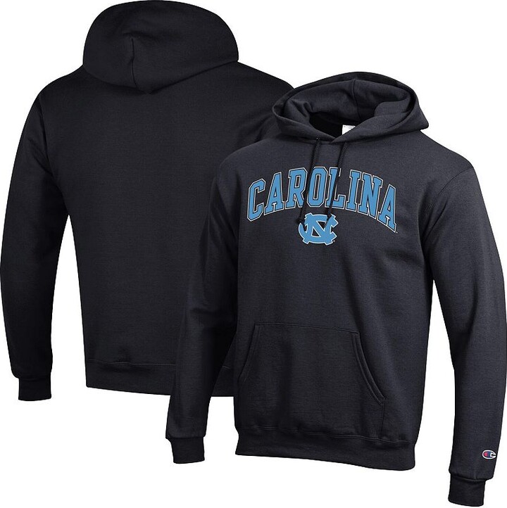 Men's Champion Black North Carolina Tar Heels Arch Over Logo Pullover Hoodie