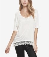 Thumbnail for your product : Express Lace Hem Trapeze Tee