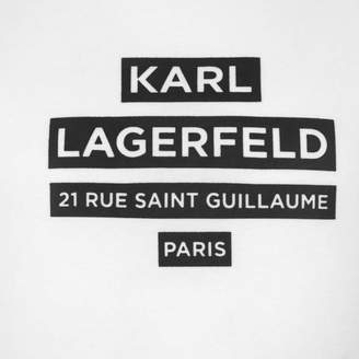 Karl Lagerfeld Paris LagerfeldWhite Black & Grey Paris Top