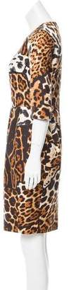 Saint Laurent Silk Leopard Print Dress
