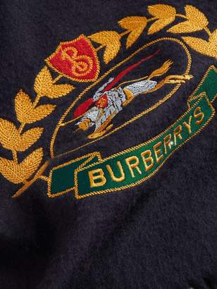 Burberry navy classic logo cashmere scarf