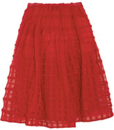 Thumbnail for your product : Simone Rocha Wool-embroidered tulle midi skirt