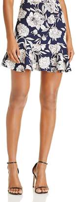Aqua Ruffle-Hem Floral Print Skirt - 100% Exclusive
