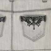 Thumbnail for your product : GUESS Stone-washed grey stretch denim skirt