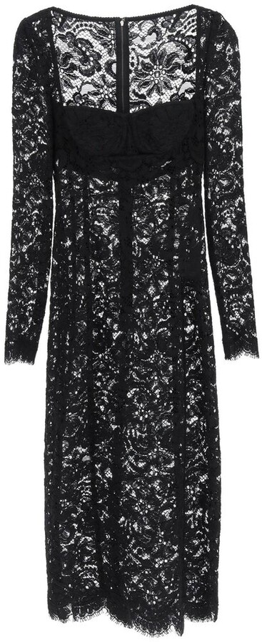 Dolce Gabbana Black Lace Dress | Shop the world's largest 