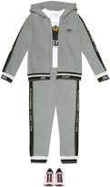 Thumbnail for your product : Dolce & Gabbana Children Logo cotton track jacket
