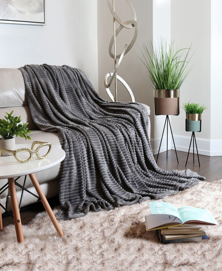 Nestl Cut Plush Lightweight Super Soft Fuzzy Luxury Bed Blanket