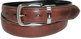 Tommy Hilfiger New Mens Leather Reversible Belt with Flag Logo