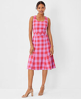 Thumbnail for your product : Ann Taylor Plaid Belted Midi Dress