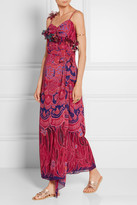 Thumbnail for your product : Anna Sui Zandra Printed Crinkled Silk-chiffon Maxi Dress - Pink