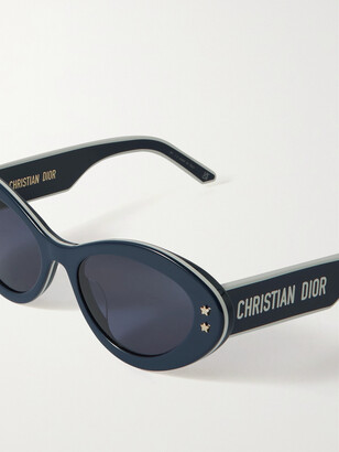 Christian Dior Sunglasses Oblique Women Plastic Blue Dark Blue