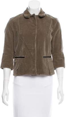Marni Leather-Trimmed Corduroy Jacket