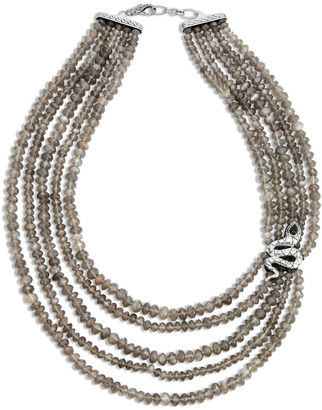 John Hardy Cobra Bead Necklace with Grey Moonstone