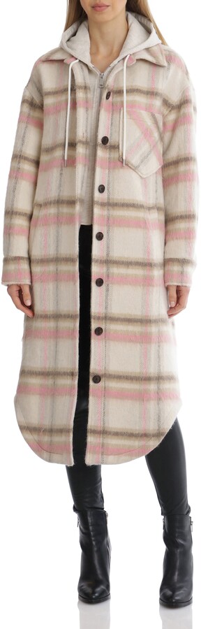 womens plaid hooded jacket