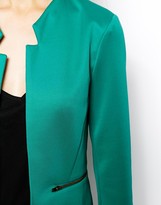 Thumbnail for your product : ASOS Cropped Blazer in Scuba with Zips