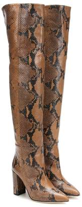 Paris Texas Snake-effect over-the-knee boots