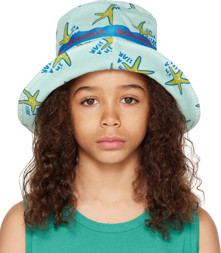 Bonmot Organic Kids Blue 'I'm A Star' Bucket Hat