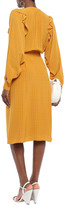 Thumbnail for your product : Joie Belted Ruffled Printed Crepe De Chine Midi Dress
