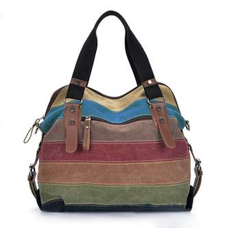 Micropromo New Hobo Satchel Fashion Bag Tote Messenger Canvas Purse Shoulder Handbag Women