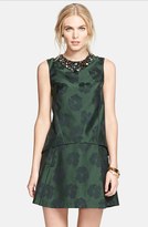 Thumbnail for your product : Tory Burch 'Loretta' Embellished Jacquard Silk Blend Shell