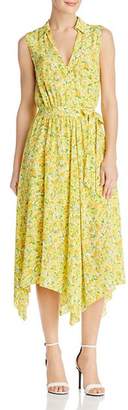 Moschino Boutique Lemon-Print Silk Wrap Dress