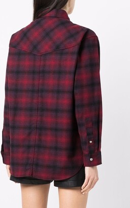 Etoile Isabel Marant Plaid Long-Sleeve Shirt