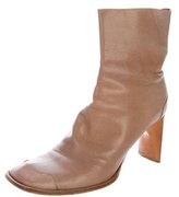 Thumbnail for your product : CNC Costume National Leather Square-Toe Ankle Boots