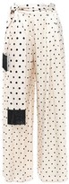 Thumbnail for your product : Mother of Pearl Anita Belted Polka-dot Satin Wide-leg Pants