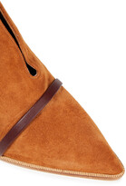 Thumbnail for your product : Malone Souliers Clara 70 Leather-trimmed Suede Ankle Boots