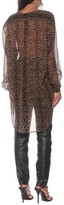 Thumbnail for your product : Saint Laurent Leopard-print wool blouse