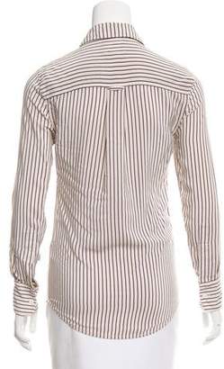 Band Of Outsiders Striped Silk Top